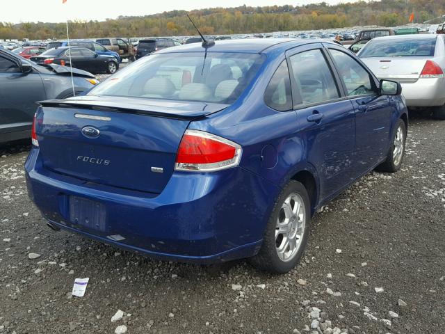 1FAHP36N89W145788 - 2009 FORD FOCUS SES BLUE photo 4