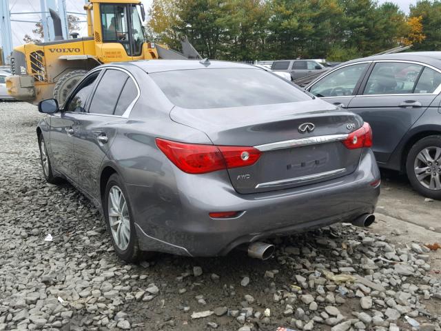 JN1BV7AR9FM417363 - 2015 INFINITI Q50 BASE GRAY photo 3