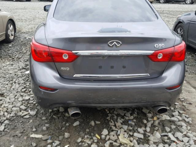 JN1BV7AR9FM417363 - 2015 INFINITI Q50 BASE GRAY photo 9