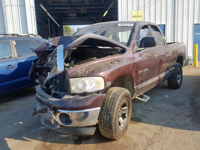 1D7HA18D35S245972 - 2005 DODGE RAM 1500 S BURGUNDY photo 2