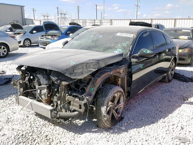 1HGCV1F46KA075668 - 2019 HONDA ACCORD EX BLACK photo 2