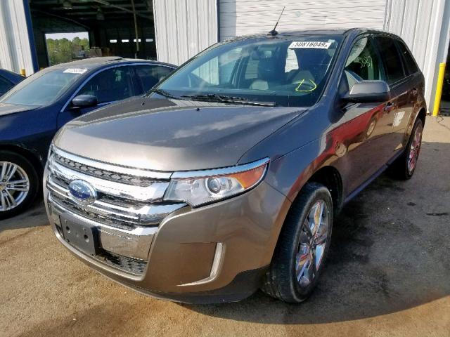 2FMDK4JC4DBB68851 - 2013 FORD EDGE SEL GRAY photo 2