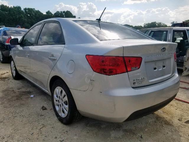 KNAFU4A26C5545856 - 2012 KIA FORTE EX SILVER photo 3