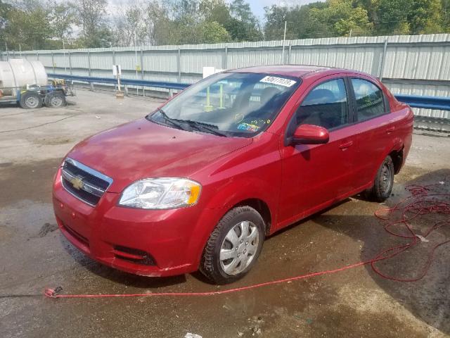 KL1TD5DE8BB232526 - 2011 CHEVROLET AVEO LS RED photo 2