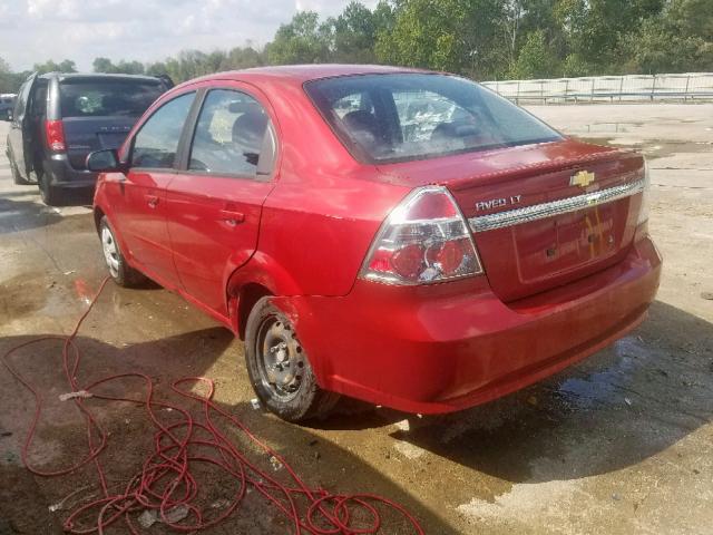 KL1TD5DE8BB232526 - 2011 CHEVROLET AVEO LS RED photo 3