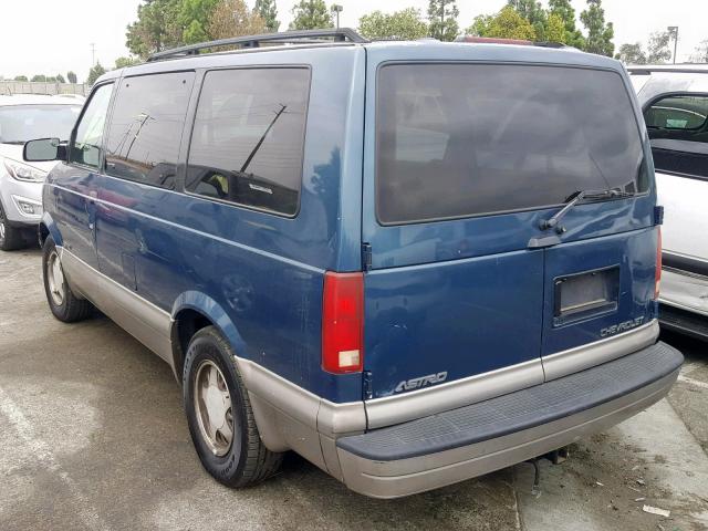 1GNDM19W21B124349 - 2001 CHEVROLET ASTRO BLUE photo 3