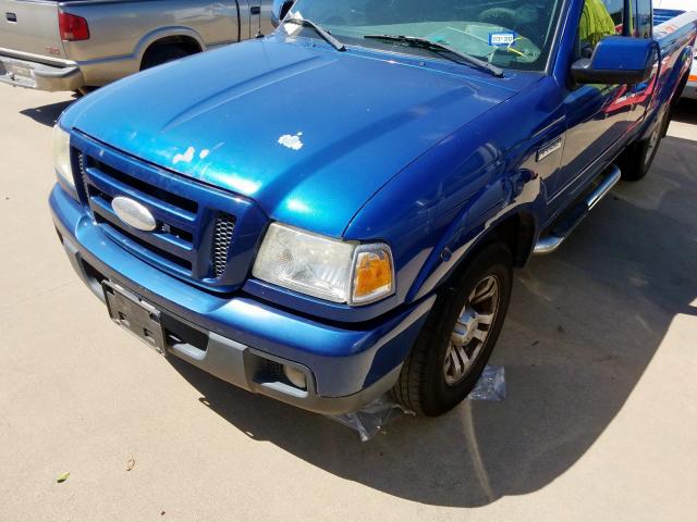 1FTYR14U47PA59601 - 2007 FORD RANGER SUP BLUE photo 9