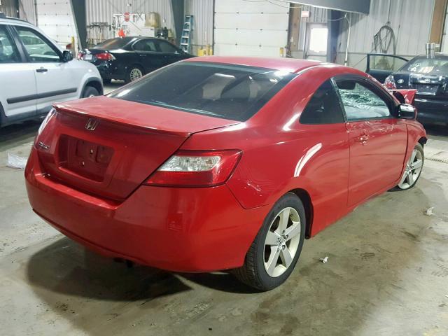 2HGFG12818H552906 - 2008 HONDA CIVIC EX RED photo 4