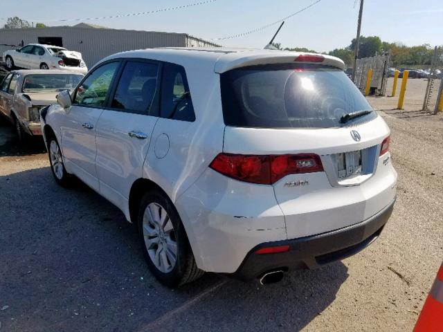 5J8TB1H51BA007664 - 2011 ACURA RDX TECHNO WHITE photo 3