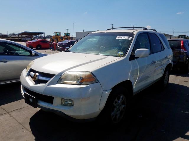 2HNYD18785H504503 - 2005 ACURA MDX TOURIN WHITE photo 2