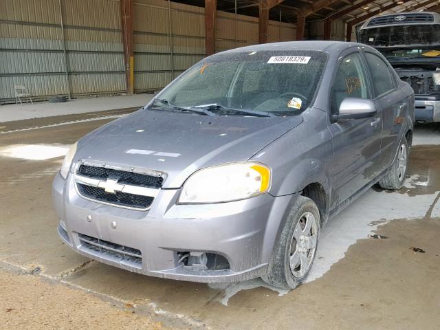 KL1TD5DE8BB194425 - 2011 CHEVROLET AVEO LS GRAY photo 2