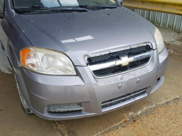 KL1TD5DE8BB194425 - 2011 CHEVROLET AVEO LS GRAY photo 9