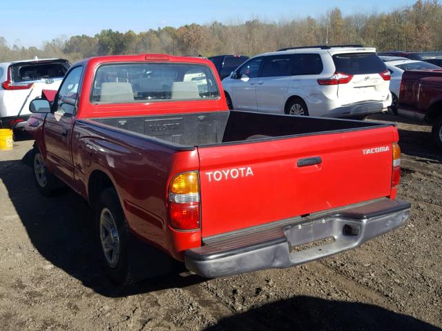 5TENL42N83Z216454 - 2003 TOYOTA TACOMA RED photo 3