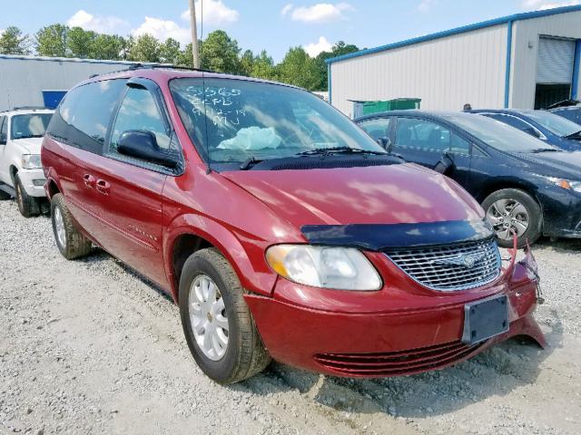 2C8GP74L91R325565 - 2001 CHRYSLER TOWN & COU RED photo 1