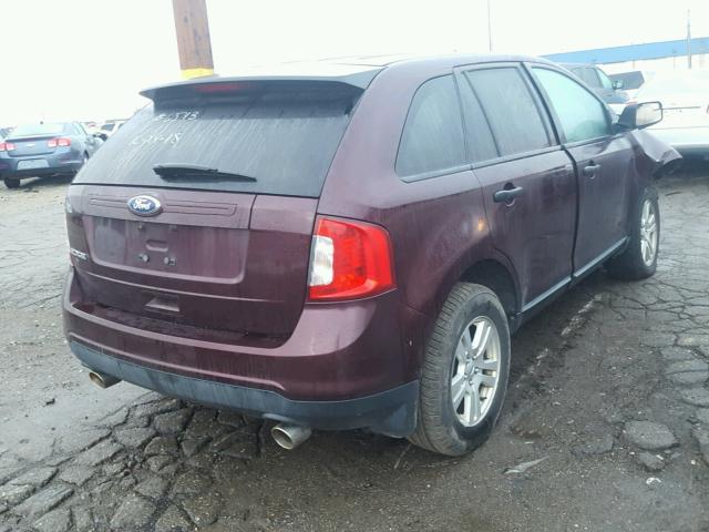 2FMDK3GC9BBA26543 - 2011 FORD EDGE SE RED photo 4
