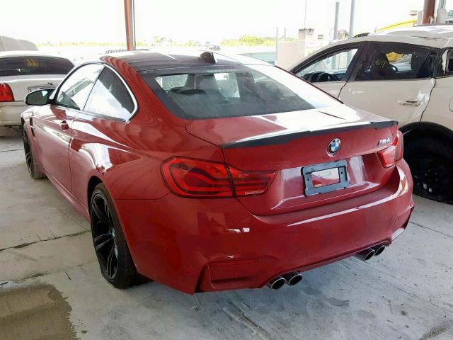 WBS4Y9C54JAC87744 - 2018 BMW M4 RED photo 3