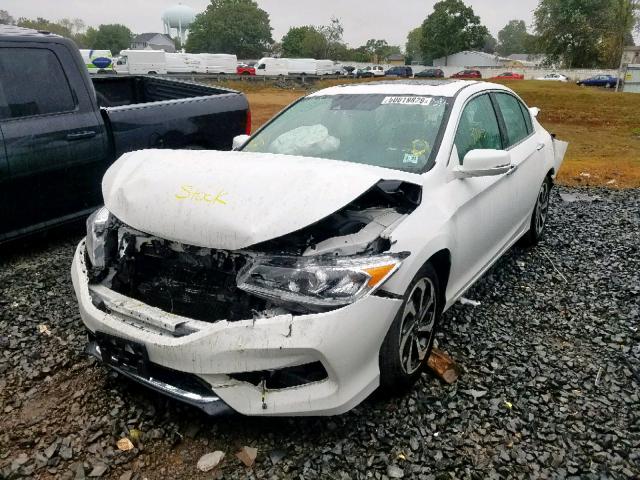 1HGCR3F05GA009228 - 2016 HONDA ACCORD EXL WHITE photo 2