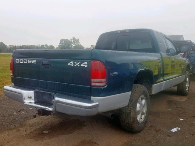 1B7GG23Y7VS152330 - 1997 DODGE DAKOTA GREEN photo 4