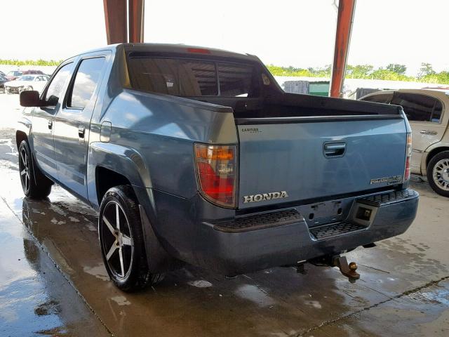 2HJYK16576H524655 - 2006 HONDA RIDGELINE BLUE photo 3