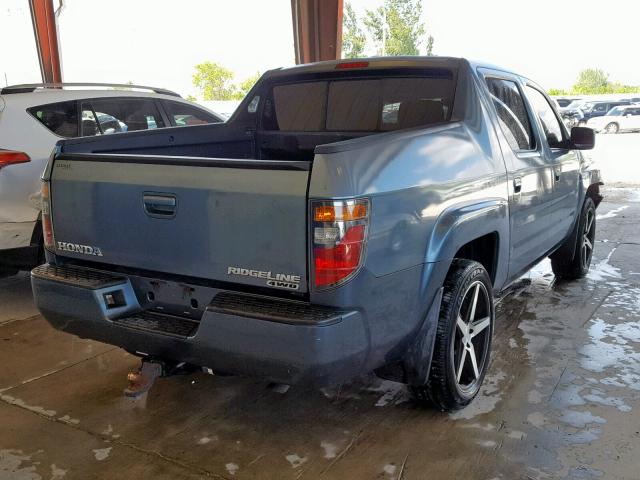 2HJYK16576H524655 - 2006 HONDA RIDGELINE BLUE photo 4