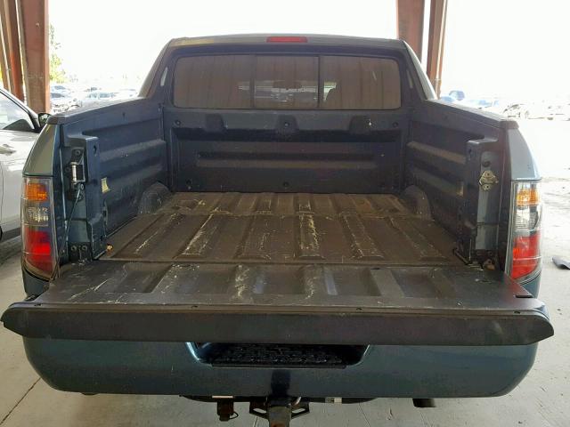 2HJYK16576H524655 - 2006 HONDA RIDGELINE BLUE photo 9