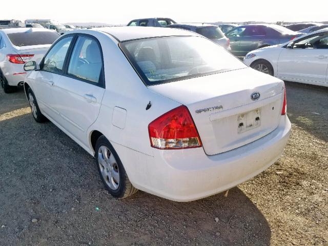 KNAFE222995612765 - 2009 KIA SPECTRA EX WHITE photo 3