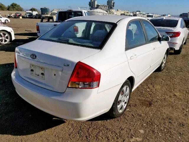 KNAFE222995612765 - 2009 KIA SPECTRA EX WHITE photo 4