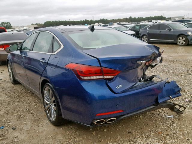 KMHGN4JF2HU181659 - 2017 GENESIS G80 ULTIMA BLUE photo 3