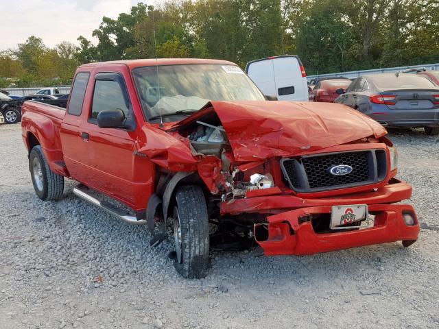 1FTYR14E14PA72942 - 2004 FORD RANGER SUP RED photo 1