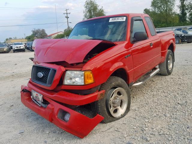 1FTYR14E14PA72942 - 2004 FORD RANGER SUP RED photo 2