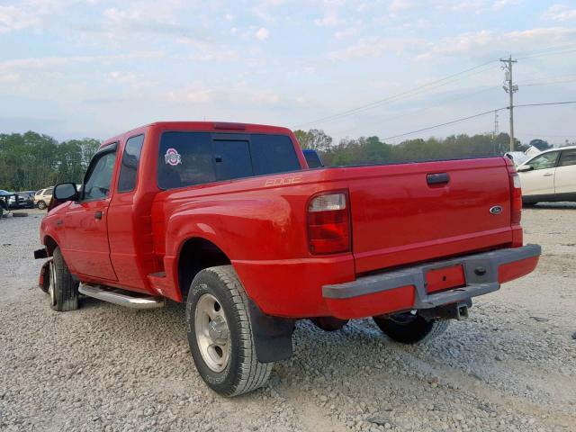 1FTYR14E14PA72942 - 2004 FORD RANGER SUP RED photo 3