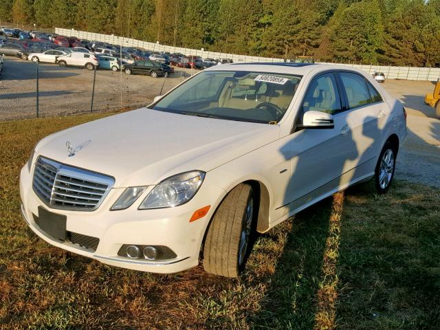 WDDHF2EB3BA309262 - 2011 MERCEDES-BENZ E 350 BLUE WHITE photo 2