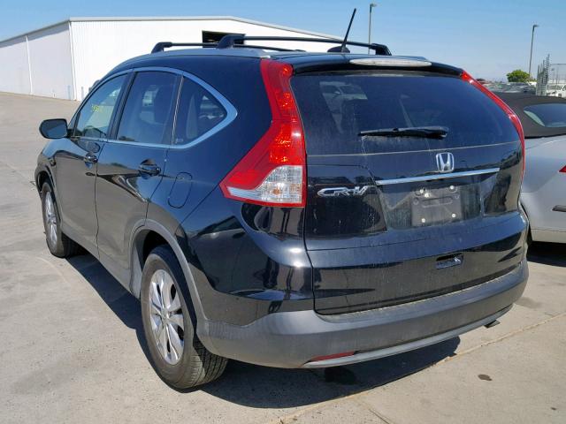 2HKRM3H70CH511746 - 2012 HONDA CR-V EXL BLACK photo 3