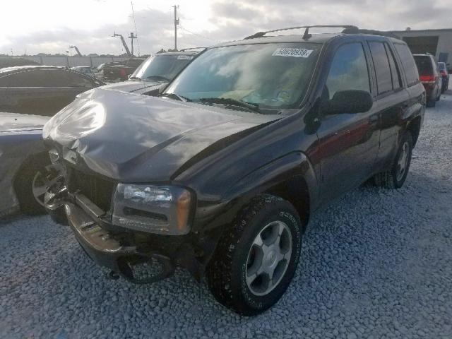 1GNDT13SX72273352 - 2007 CHEVROLET TRAILBLAZE BLACK photo 2