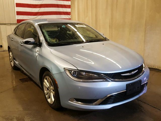 1C3CCCAB4FN666252 - 2015 CHRYSLER 200 LIMITE BLUE photo 1