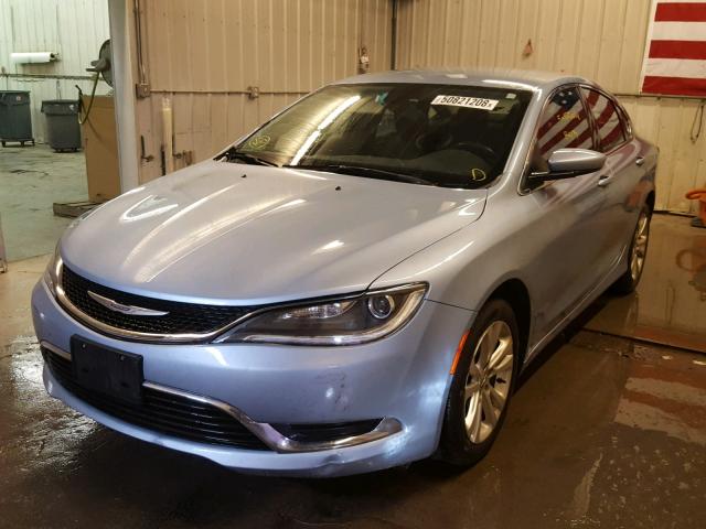 1C3CCCAB4FN666252 - 2015 CHRYSLER 200 LIMITE BLUE photo 2