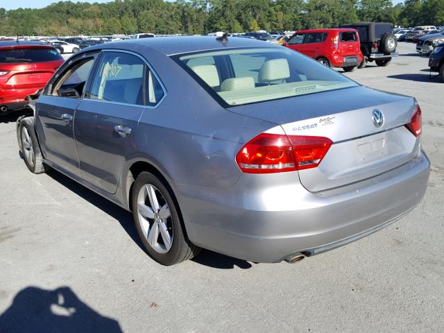 1VWBP7A39DC035367 - 2013 VOLKSWAGEN PASSAT SE SILVER photo 3