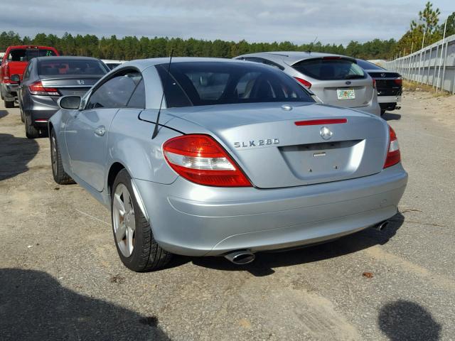 WDBWK54F96F116043 - 2006 MERCEDES-BENZ SLK 280 SILVER photo 3