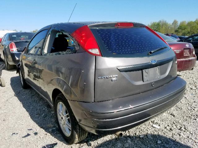 1FAFP31N06W161011 - 2006 FORD FOCUS ZX3 GRAY photo 3