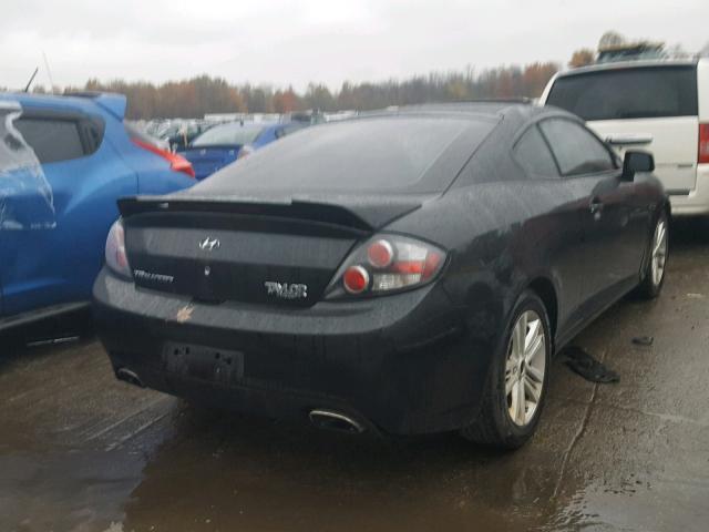 KMHHM66D17U255341 - 2007 HYUNDAI TIBURON GS BLACK photo 4