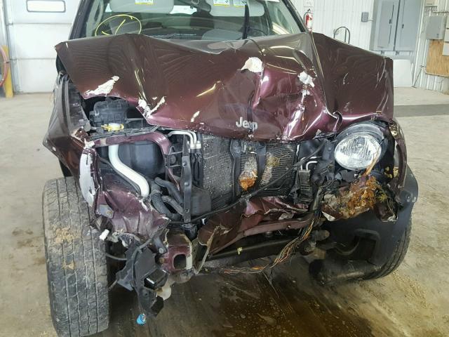 1J4GL58K24W323519 - 2004 JEEP LIBERTY LI MAROON photo 9