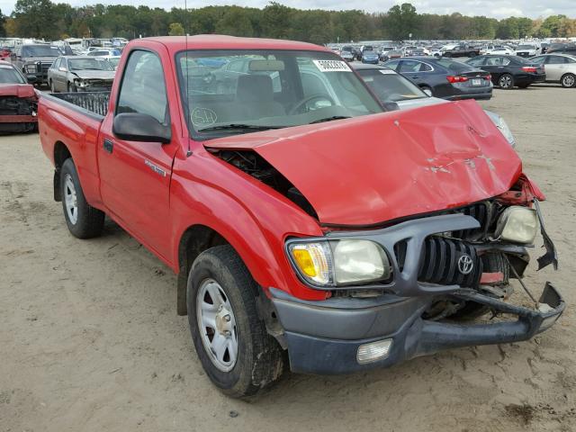 5TENL42N44Z423943 - 2004 TOYOTA TACOMA RED photo 1