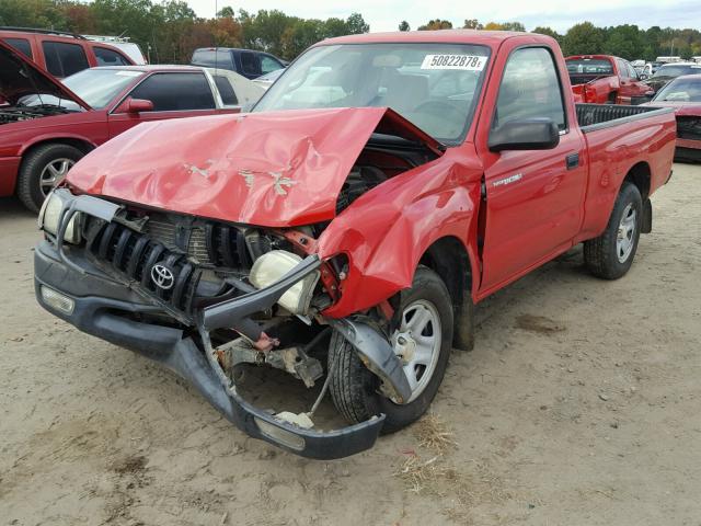 5TENL42N44Z423943 - 2004 TOYOTA TACOMA RED photo 2