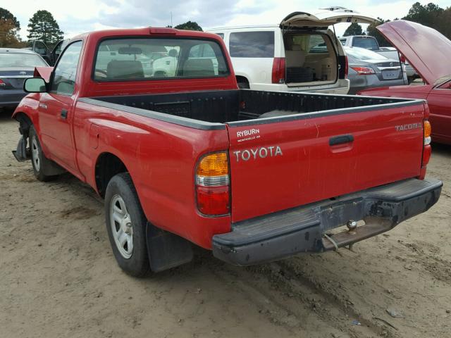 5TENL42N44Z423943 - 2004 TOYOTA TACOMA RED photo 3