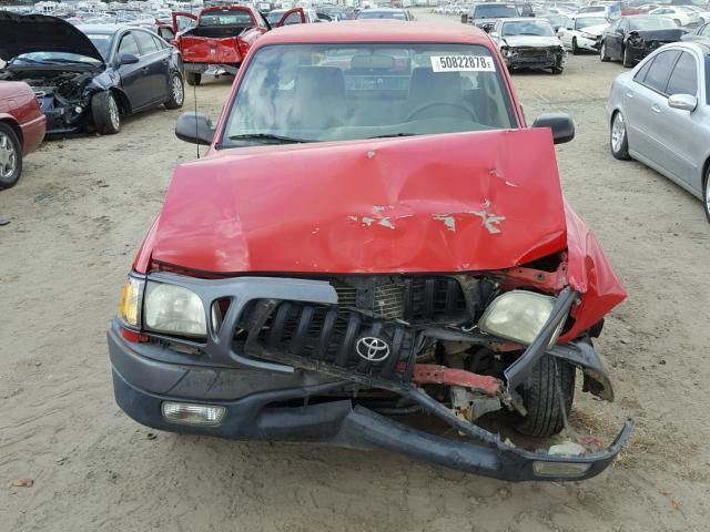 5TENL42N44Z423943 - 2004 TOYOTA TACOMA RED photo 7
