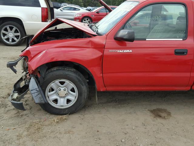 5TENL42N44Z423943 - 2004 TOYOTA TACOMA RED photo 9