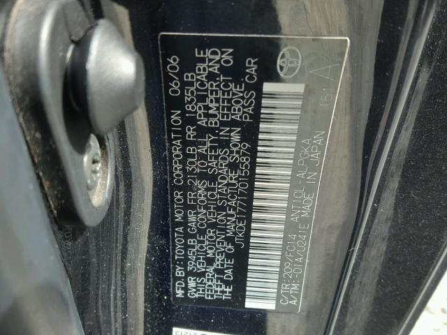 JTKDE177170155879 - 2007 TOYOTA SCION TC BLACK photo 10