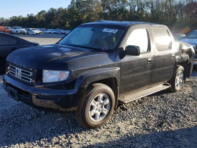 2HJYK16556H500466 - 2006 HONDA RIDGELINE BLACK photo 2