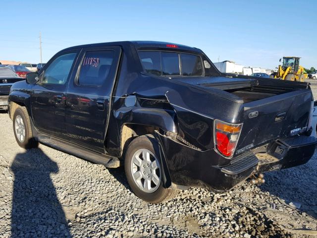 2HJYK16556H500466 - 2006 HONDA RIDGELINE BLACK photo 3