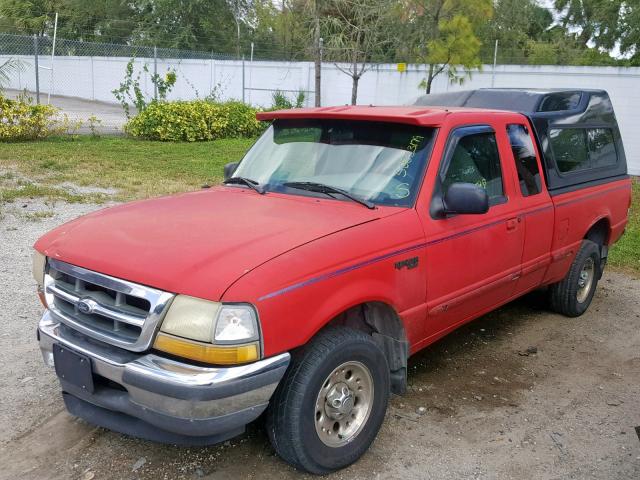 1FTYR14X2WTA80575 - 1998 FORD RANGER SUP RED photo 2